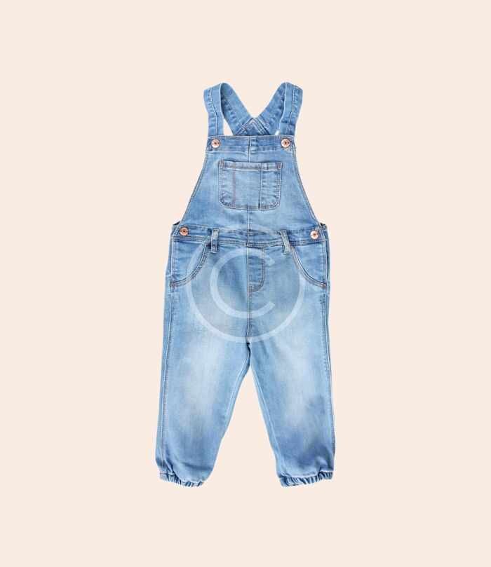 Light denim toddler overalls