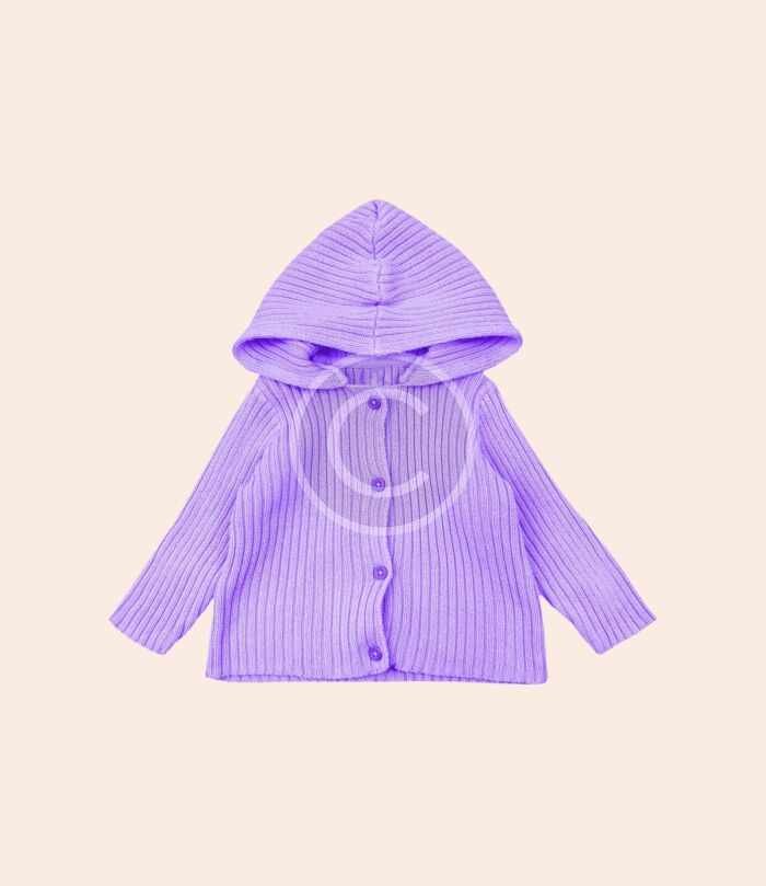 Ribbed knit hoodie - Image 2