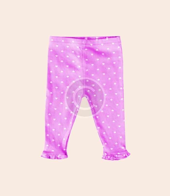 Sky blue heart print leggings - Image 2